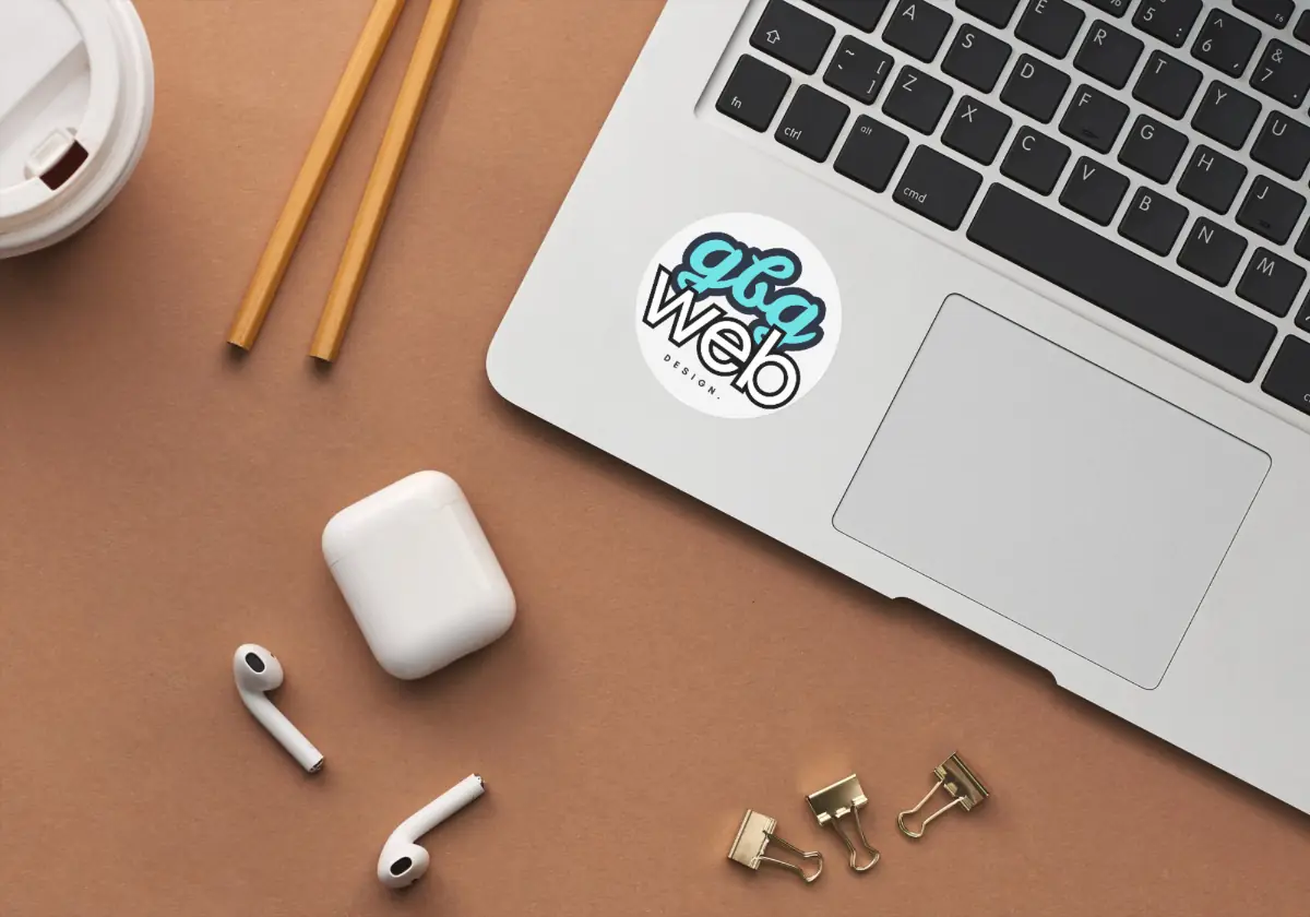 Laptop with  GBG Web Sticker